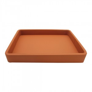 OLYMPIA TABA TERRACOTTA ORTA BOY DERİ TEPSİ 30x41x5