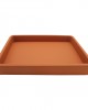 OLYMPIA TABA TERRACOTTA ORTA BOY DERİ TEPSİ 30x41x5