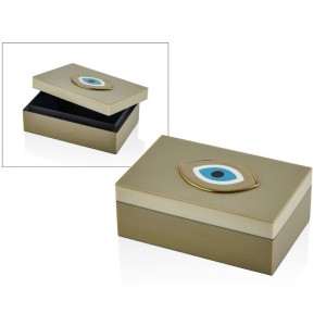 EVIL EYE RESIN RECTANGULAR BOX 20x13x8cm