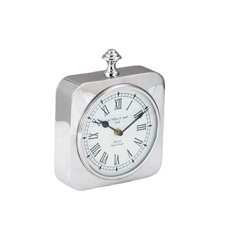 STEEL SQUARE TABLE CLOCK 4,5x18x22cm