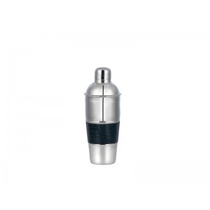 BLUE CROCO LEATHER COCKTAIL SHAKER 9X9X25 CM