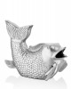 BALIK HEYKELİ - CURVED SILVER FISH 25X13X20 CM