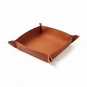 DERİ TABAK TERRACOTTA RENGİ 20x20cm