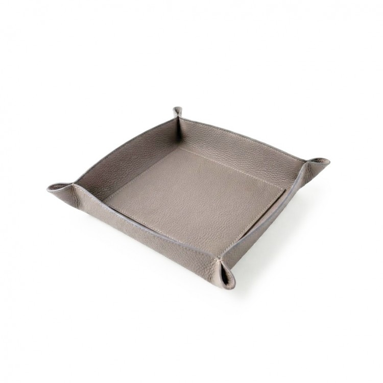 DERİ TABAK MOCCA RENGİ 20x20cm