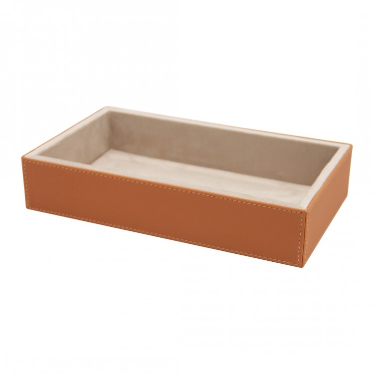 TERRACOTTA DERİ  DEKORATİF KUTU 16x27x5h cm