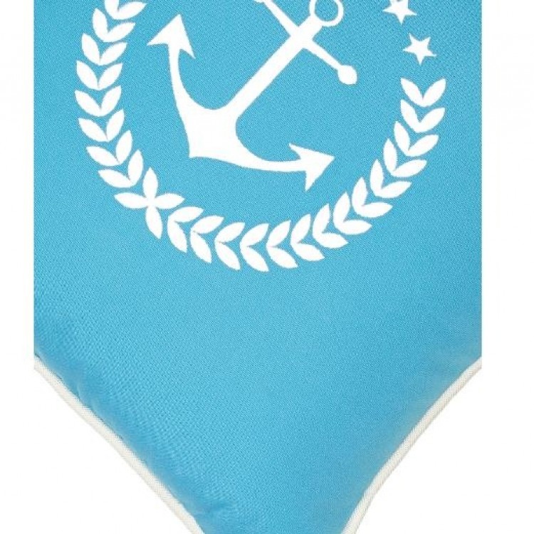 SUNBRELLA ANCHOR AZURE NAKIŞLI YASTIK 45x45cm