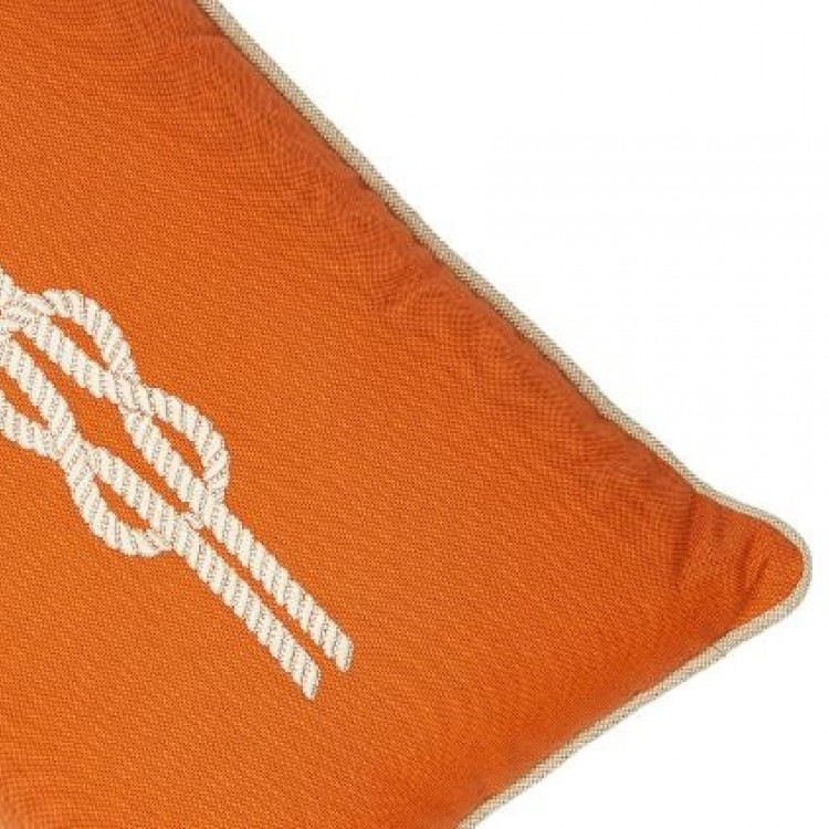 SUNBRELLA KNOT PUMPKIN LUMBAR NAKIŞLI YASTIK 35x35cm