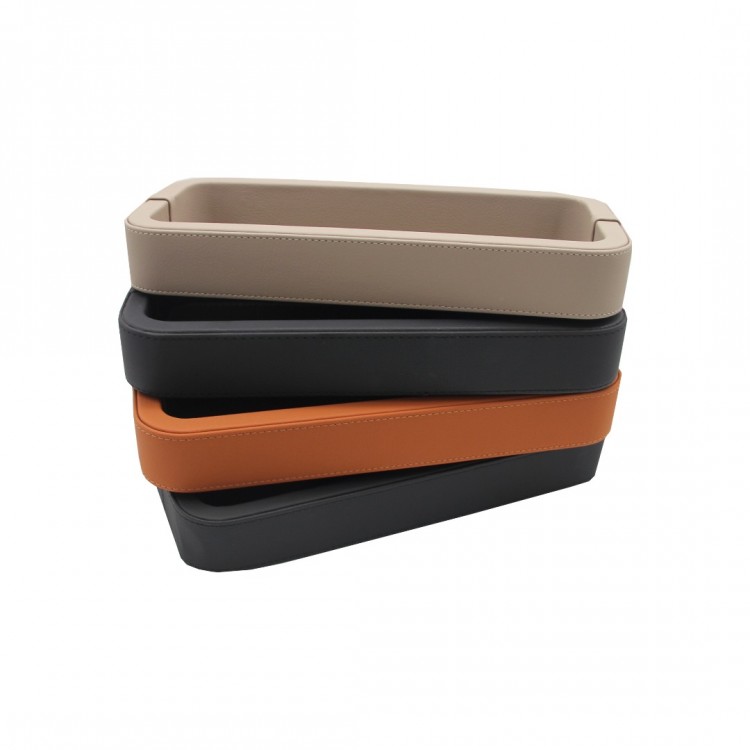 SİYAH-TAUPE  ÇİFT RENK RENK  OLYMPIA DERİ  TEPSİ 13x30x4 cm