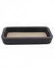 SİYAH-TAUPE  ÇİFT RENK RENK  OLYMPIA DERİ  TEPSİ 13x30x4 cm