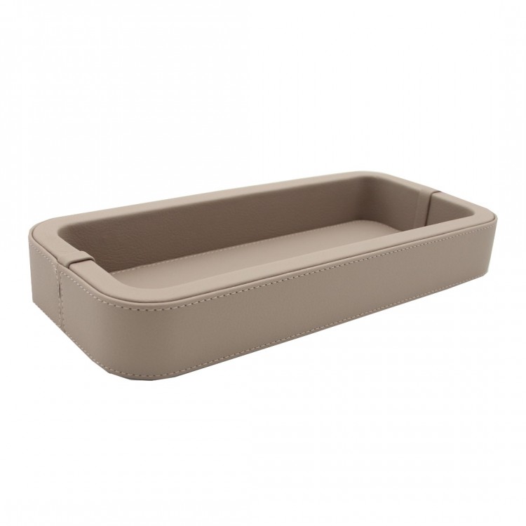 TAUPE OLYMPIA DERİ TEPSİ 13x30x4