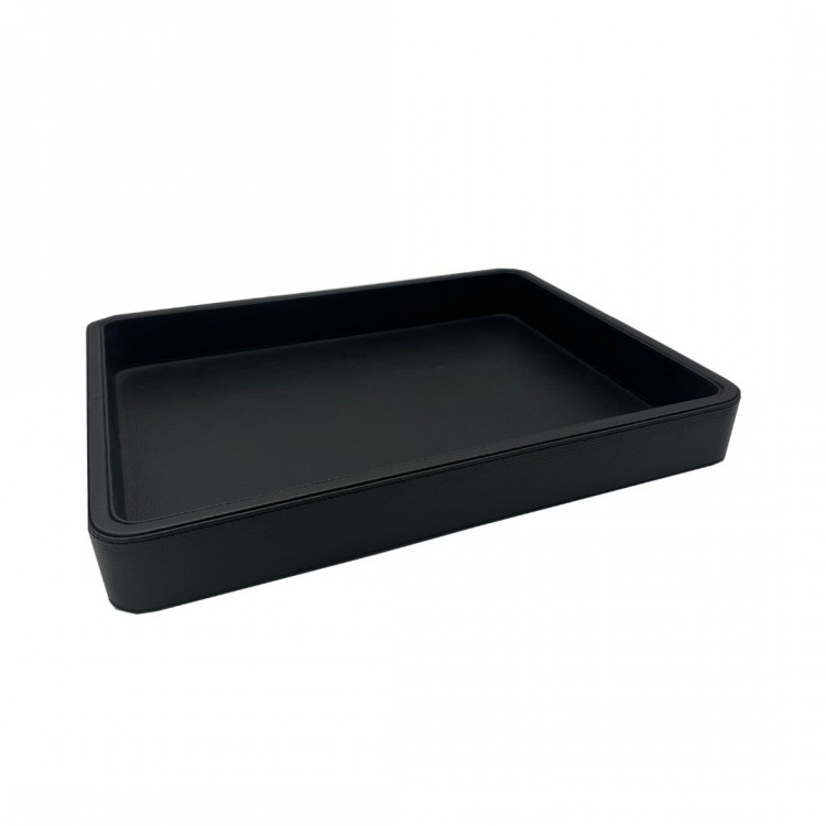 SİYAH OLYMPIA HAKİKİ DERİ BÜYÜK BOY TEPSİ 35x47x6