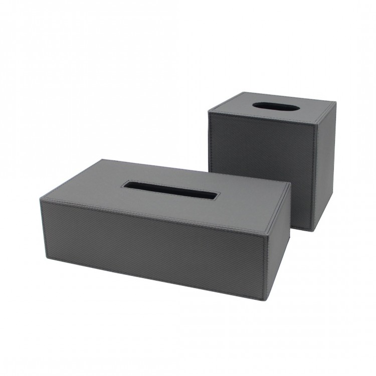 SİYAH DIAMANTE DERİ DİKDÖRTGEN MENDİL SELPAK KUTUSU 26x14x7h cm