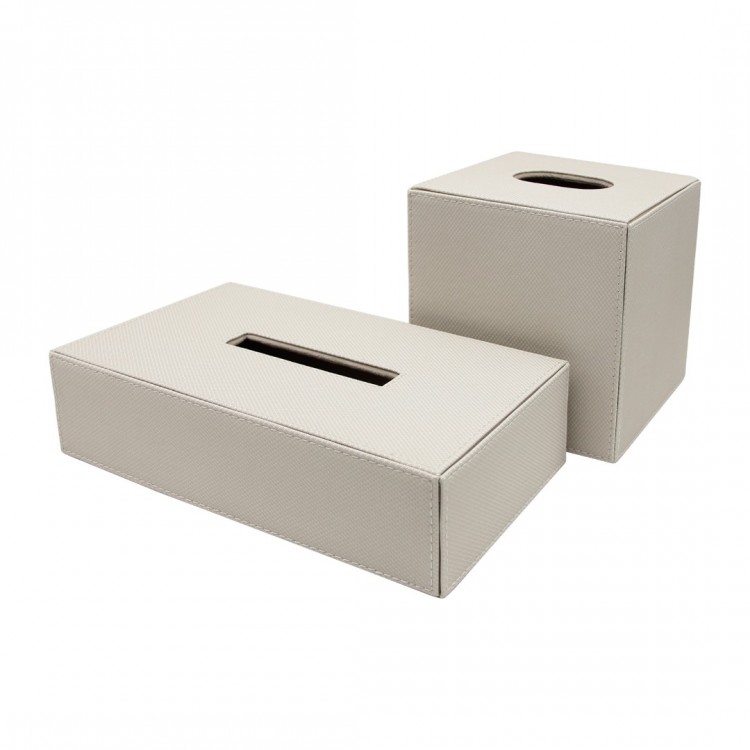 BEYAZ DIAMANTE SNOW DİKDÖRTGEN DERİ MENDİL SELPAK KUTUSU 26x15x9cm