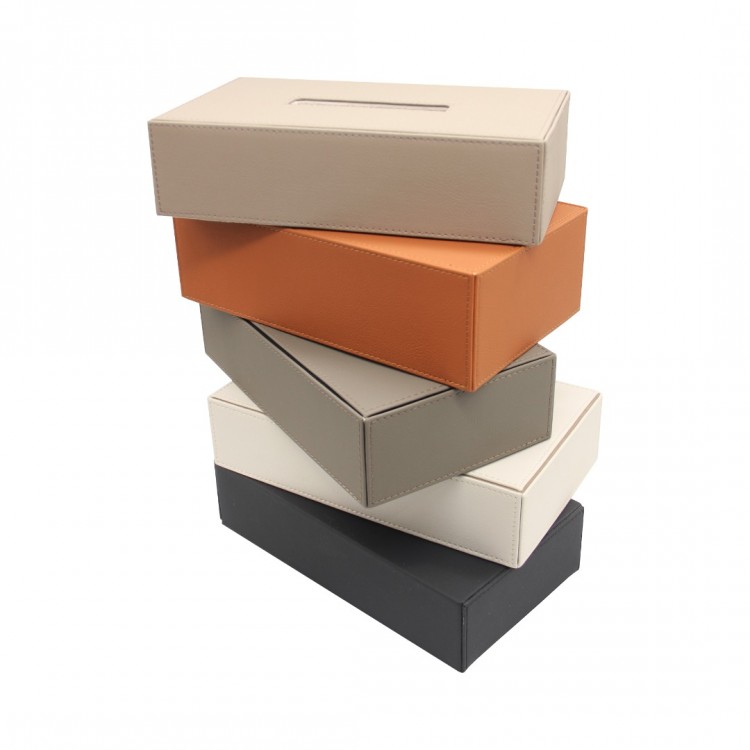 TERRACOTTA  DERİ MENDİL KUTUSU