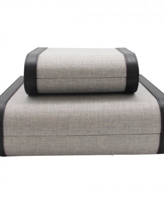 İKİLİ  DERİ  DETAYLI DEKORATİF KUTU