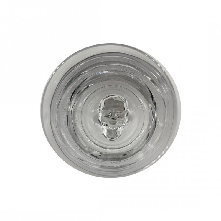 KURU KAFA DETAYLI VİSKİ SETİ SİLİNDİR KARAF GERÇEK SİYAH DERİ