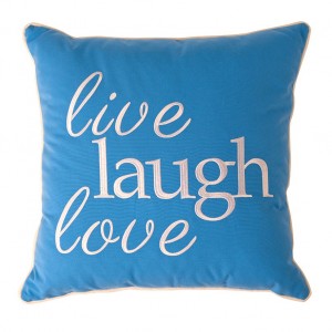 SUNBRELLA LIVE LAUGH LOVENAKIŞLI DIŞ MEKAN YASTIK 45x45cm