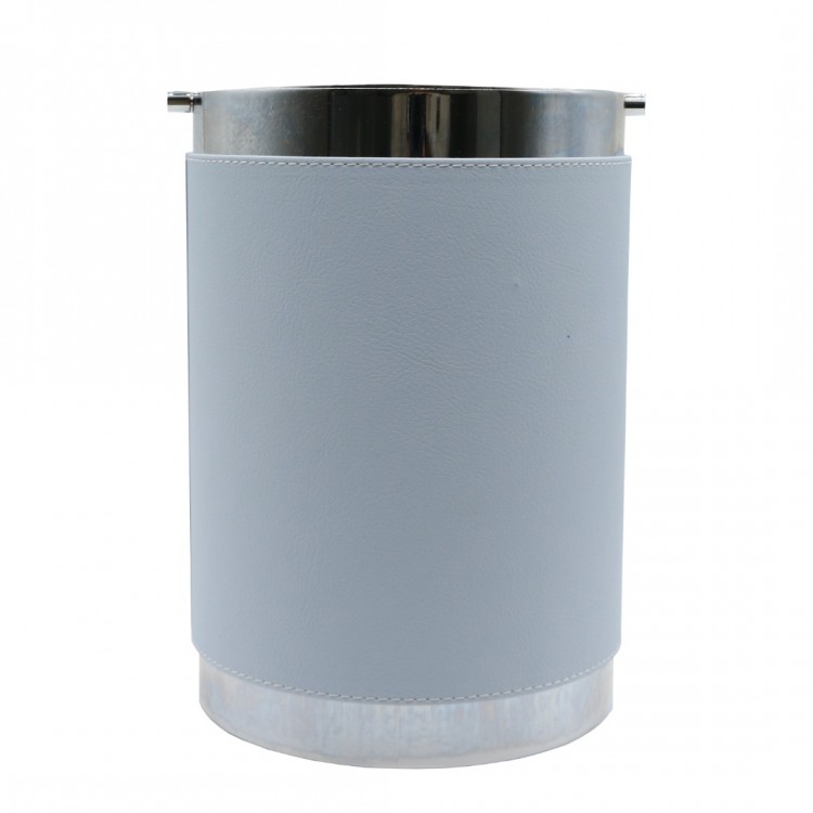 SKYLIGHT RENK DERİ KAPLI DÖNER KAPAKLI ÇÖP KOVASI Çap 17.5 x 25h cm