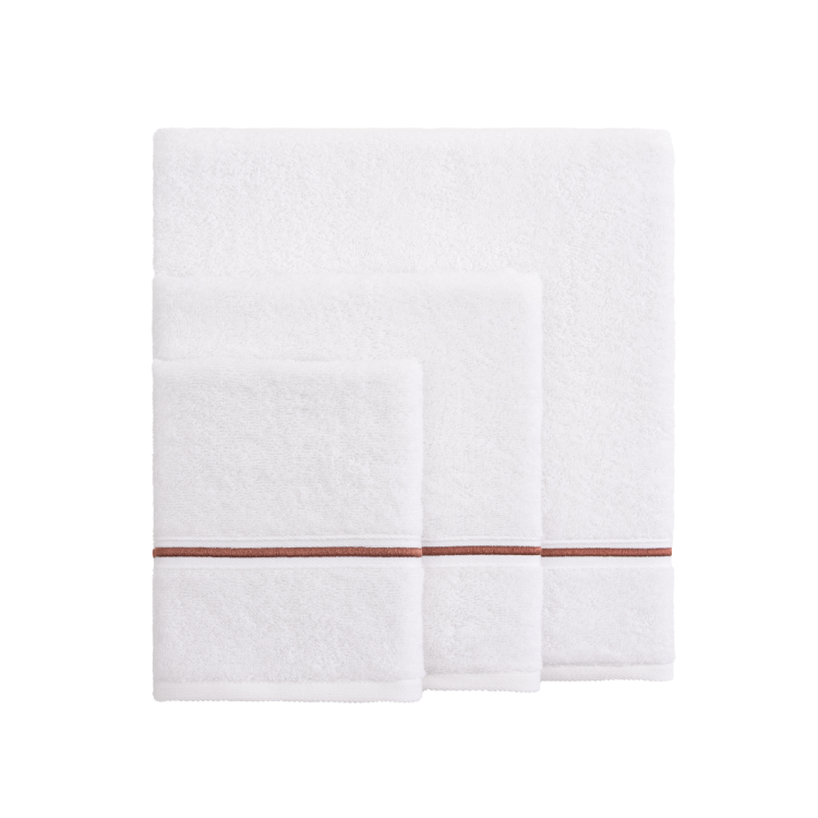 500GSM BEYAZ TEK SIRA BORDO PİKOLU PİKOLU HAVLU 70x140cm