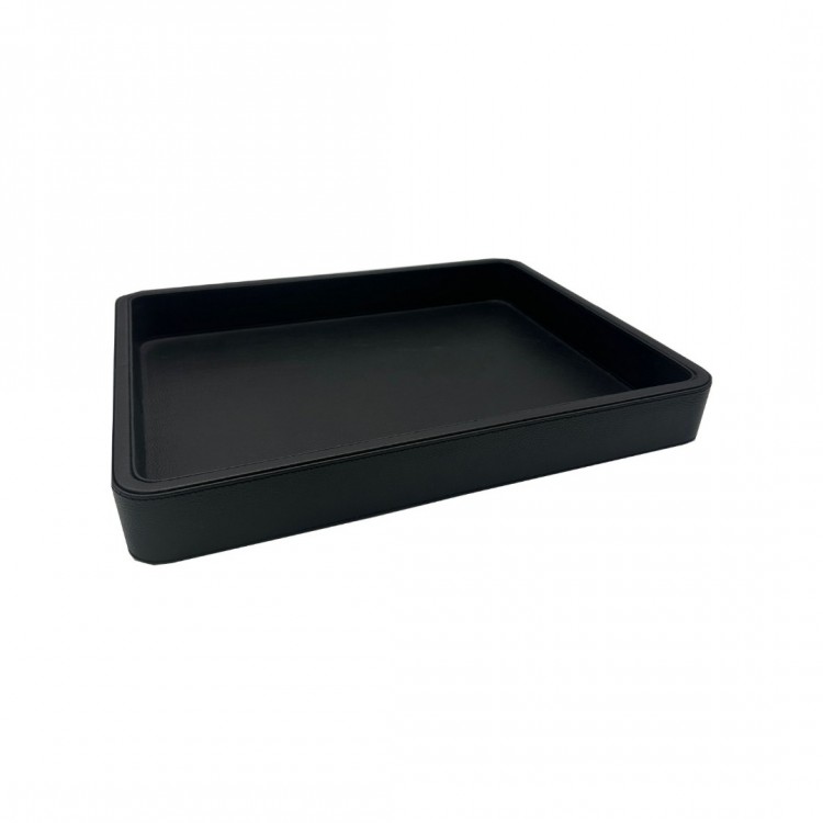 SİYAH OLYMPIA HAKİKİ DERİ ORTA BOY TEPSİ 30x41x5