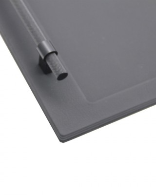 GREY - GRİ RENK PLATIN MODEL KÜÇÜK BOY DERİ TEPSİ 28x40