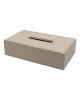 TAUPE DIAMANTE DERİ MENDİL SELPAK KUTUSU 26x14x7h cm