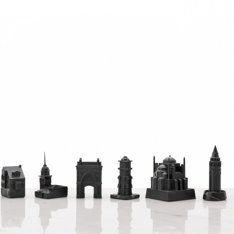 SKYLINE CHESS ISTANBUL EDITION PASLANMAZ ÇELİK HEDİYE KUTULU SATRANÇ TAKIMI