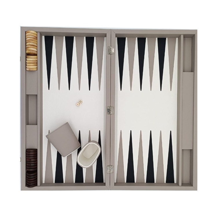 TAUPE BÜYÜK DERİ TAVLA 28,5x52 cm