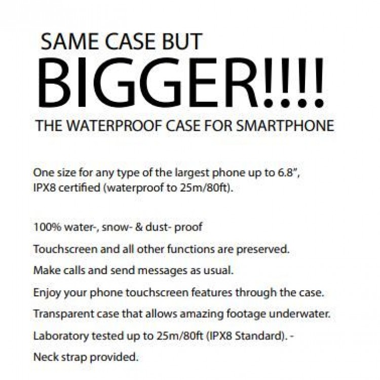 SEAWAG SU GEÇİRMEZ AKILLI TELEFON KILIFI - SİYAHA SİYAH