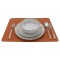 TERRACOTTA  ÇİFT TARAFLI DERİ AMERİKAN SERVİSİ