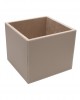 TAUPE DERİ  DEKORATİF KUTU 21x21x17h cm
