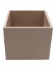 TAUPE DERİ  DEKORATİF KUTU 21x21x17h cm