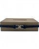 HALAT DETAYLI DİKDÖRTGEN DERİ TAUPE  MENDİL SELPAK KUTUSU 26x15x9cm