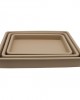 TAUPE  OLYMPIA HAKİKİ DERİ ORTA BOY TEPSİ 30x41x5