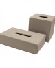 TAUPE DIAMANTE DERİ MENDİL SELPAK KUTUSU 26x14x7h cm