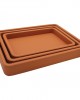 OLYMPIA TABA TERRACOTTA ORTA BOY DERİ TEPSİ 30x41x5