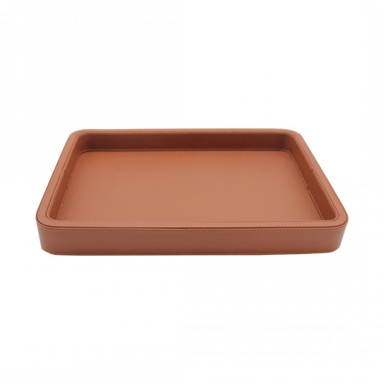 KAHVERENGİ OLYMPIA HAKİKİ DERİ BÜYÜK BOY TEPSİ 35x47x6