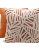 KAPARTMA DESENLİ TURUNCU BEYAZ İÇ MEKAN DEKORATİF YASTIK