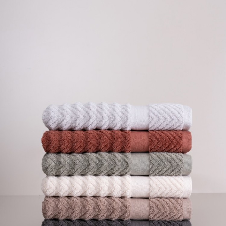 ZİKZAK JAKARLI COOL SAGE RENK HAVLU 480GSM 70x140cm