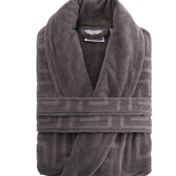 GREEK DESENLİ COOL GRAY RENK ERKEK BORNOZ