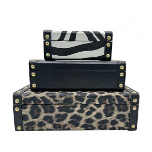 ÜÇLÜ DEKORATİF DERİ KUTU