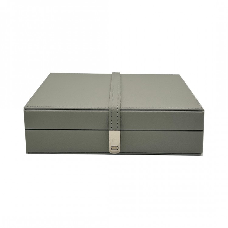 DERİ KUTULU OYUN KARTI SETİ GRİ