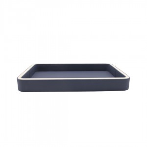 OLYMPIA LACİVERT - BEYAZ KÜÇÜK BOY TEPSİ 28x36x4 cm