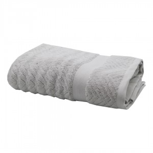 ZİKZAK JAKARLI PURE SILVER RENK HAVLU 480GSM 70x140cm