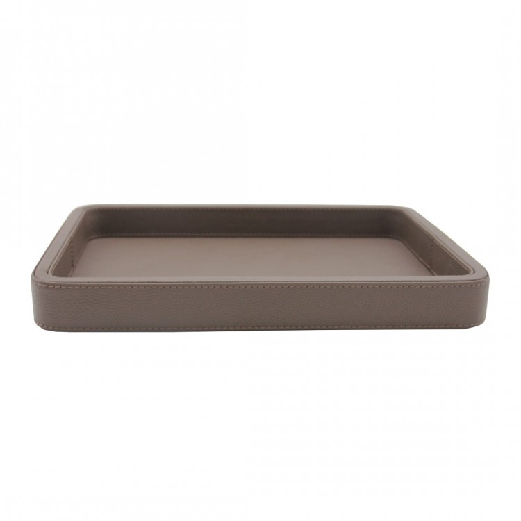 OLYMPIA GRİ   ORTA BOY DERİ TEPSİ 30*41*5