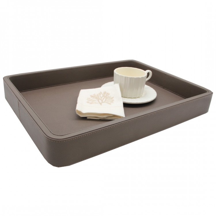 MOSS-YOSUN OLYMPIA HAKİKİ DERİ BÜYÜK BOY TEPSİ 35x47x6