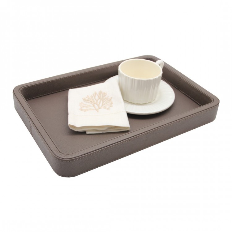 MOSS-YOSUN RENGİ OLYMPIA HAKİKİ DERİ KÜÇÜK BOY TEPSİ 25x36x4