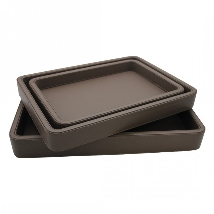 MOSS-YOSUN RENGİ OLYMPIA HAKİKİ DERİ KÜÇÜK BOY TEPSİ 25x36x4