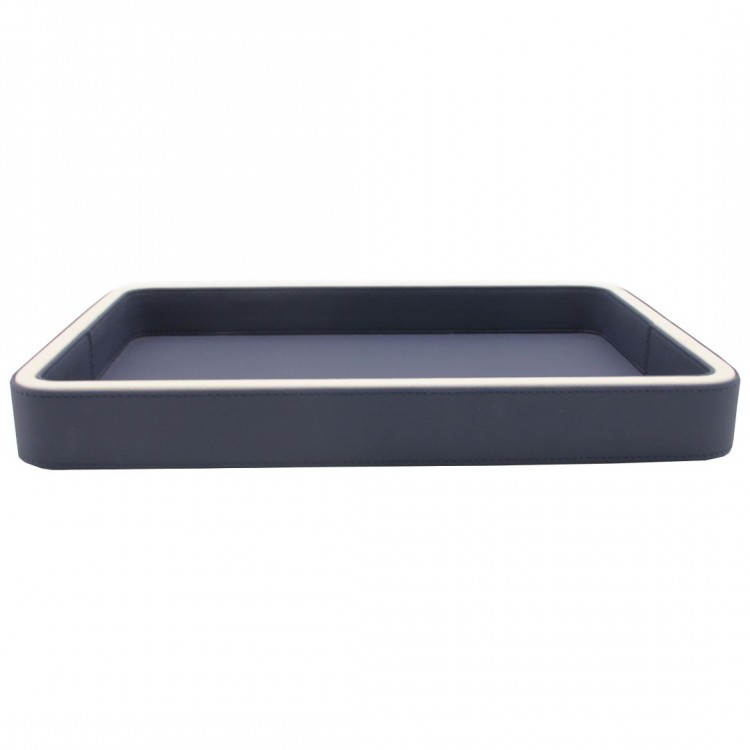 OLYMPIA LACİVERT - BEYAZ BÜYÜK BOY TEPSİ 35x47x6