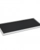 TEZGAH ÜSTÜ PARLAK KROM DİKDÖRTGEN TAUPE  DERİLİ TEPSİ 30X13X1 cm